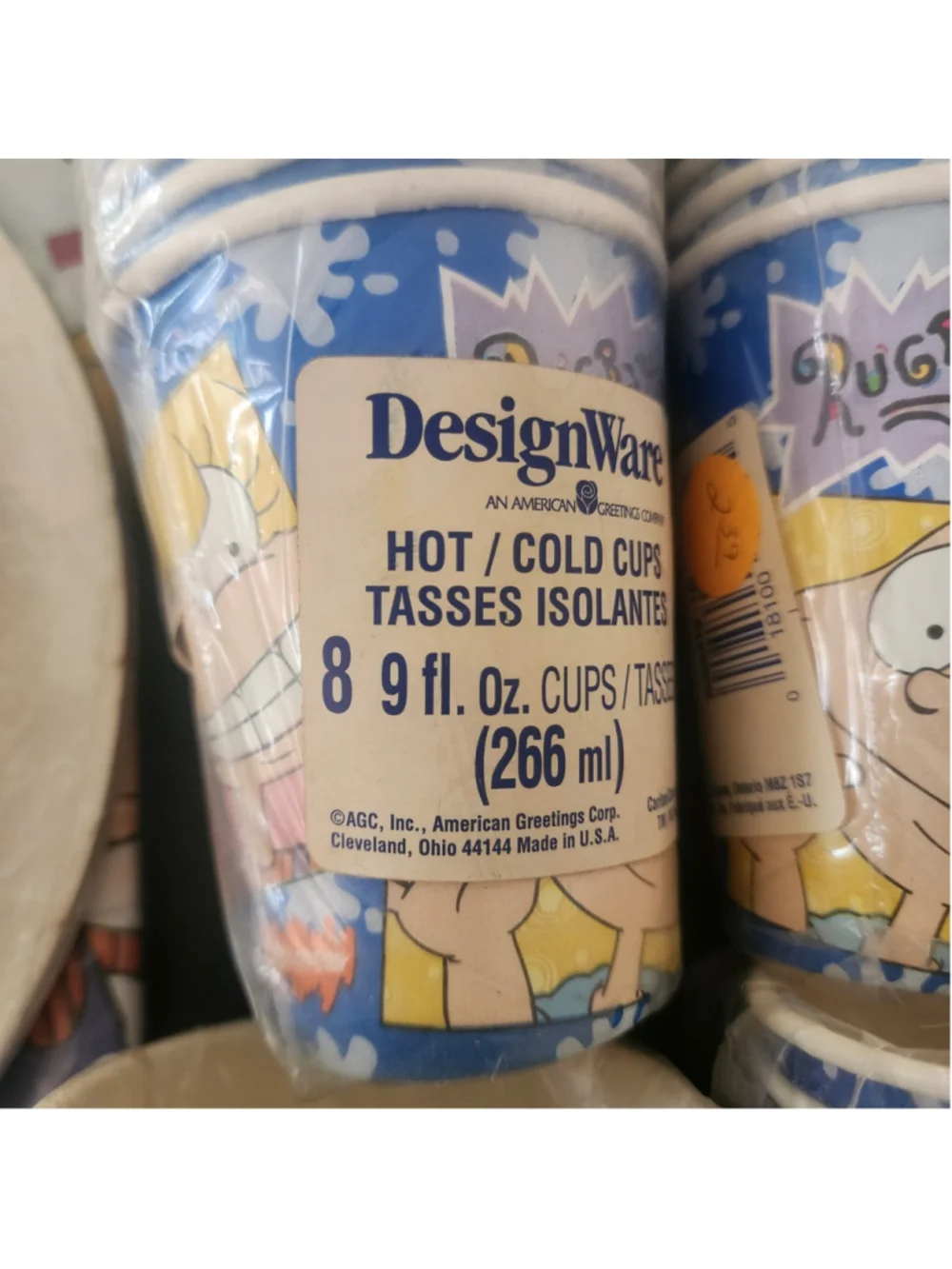 Vintage Rugrats Birthday Party Supplies DesignWare Tablecover Plates Cups NOS